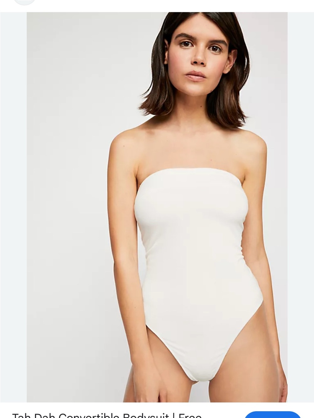 Free People Strapless White Bodysuit